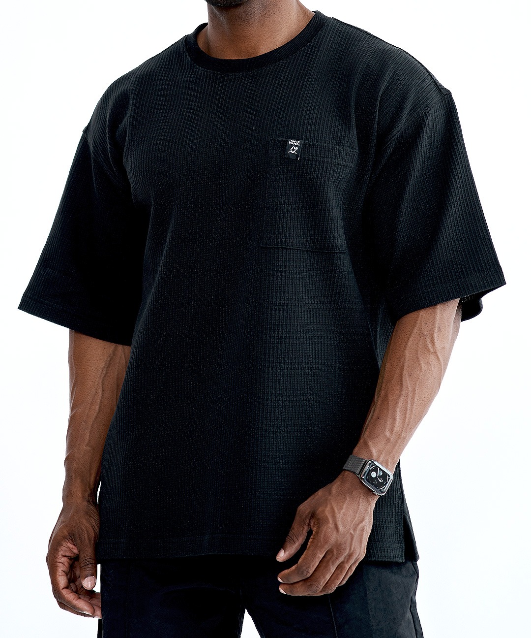 Sealing Waffle Short Sleeve T-Shirt (Black)