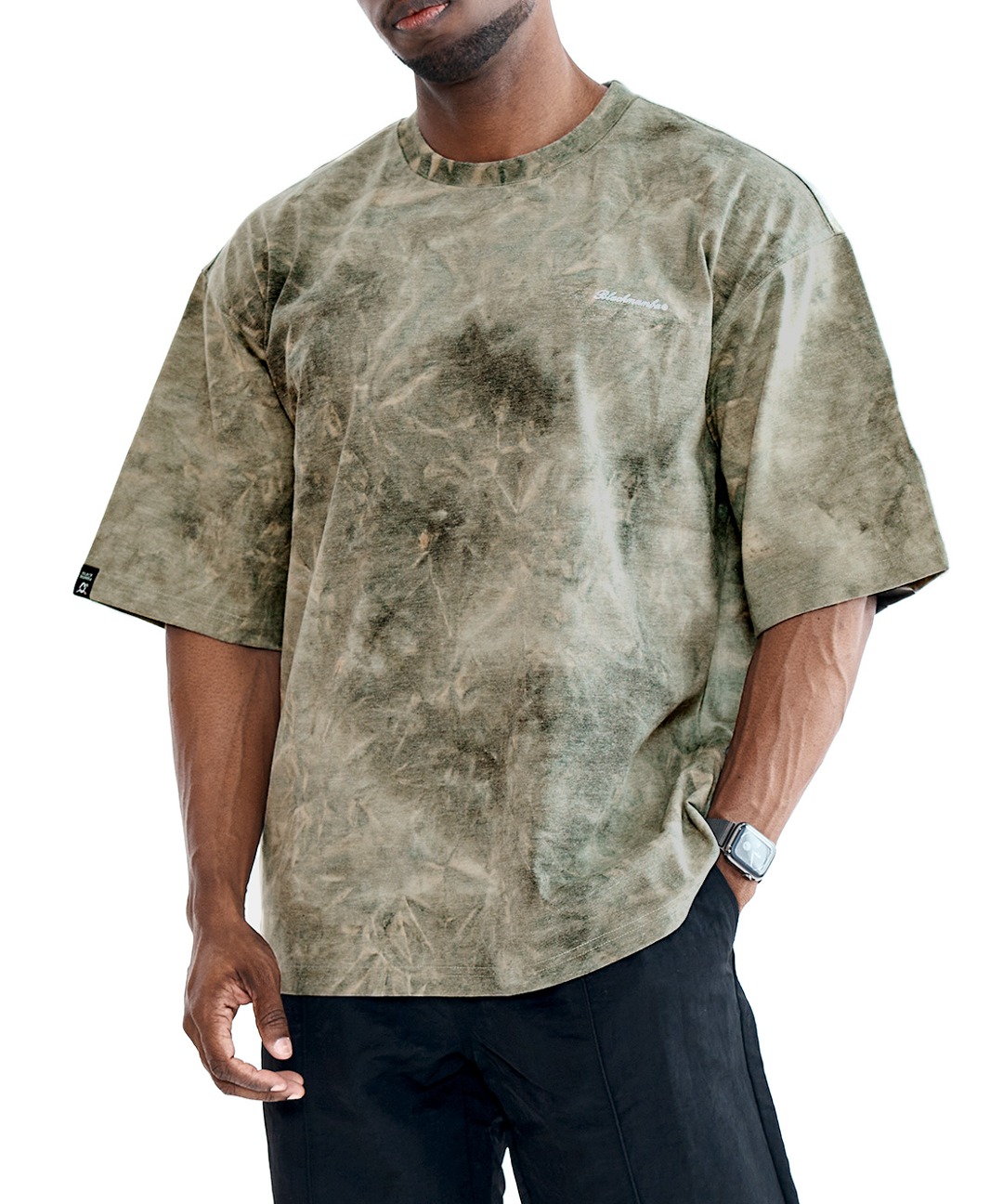 Beta Oversized Fit Short Sleeve T-Shirt (Khaki)