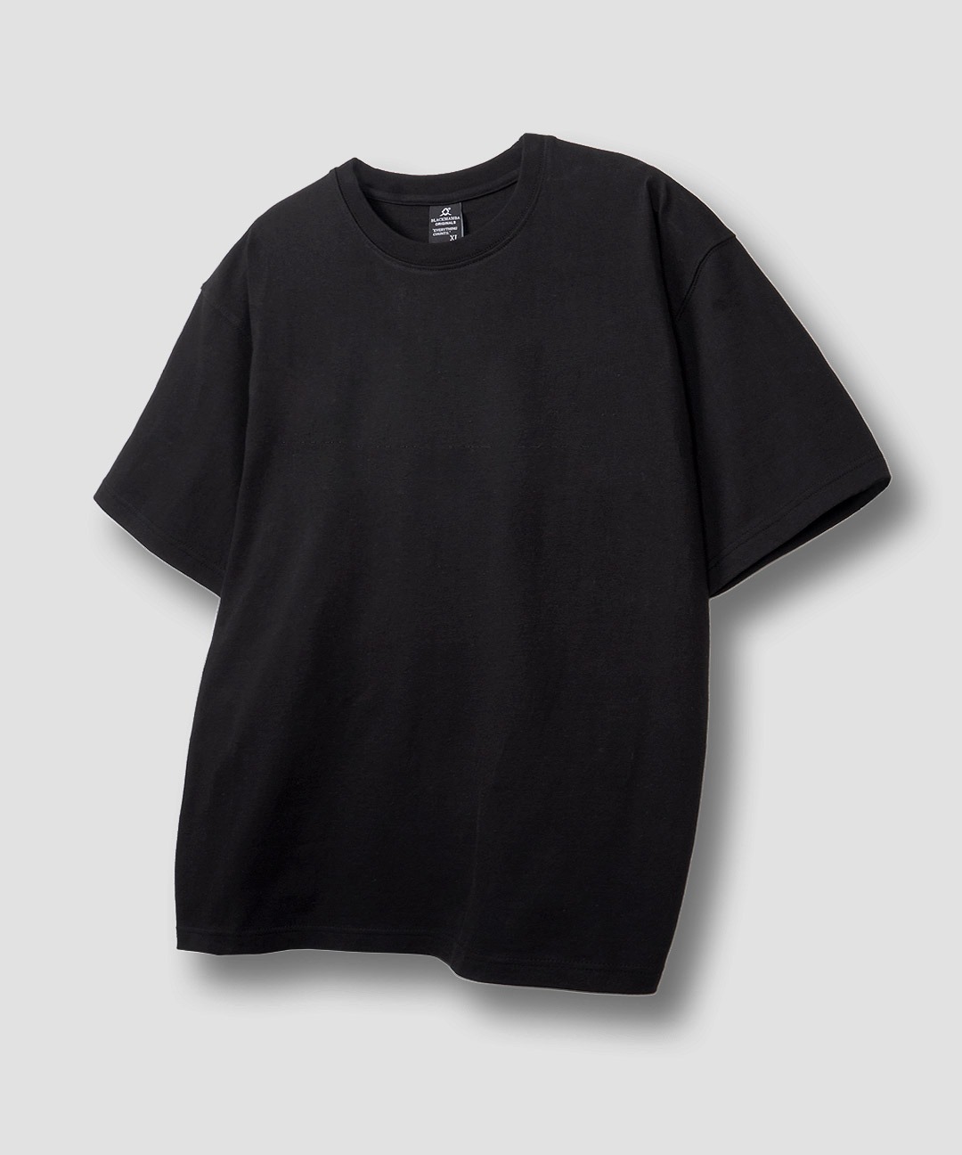 Plain Color Standas Short-Sleeved T-Shirt (Black)
