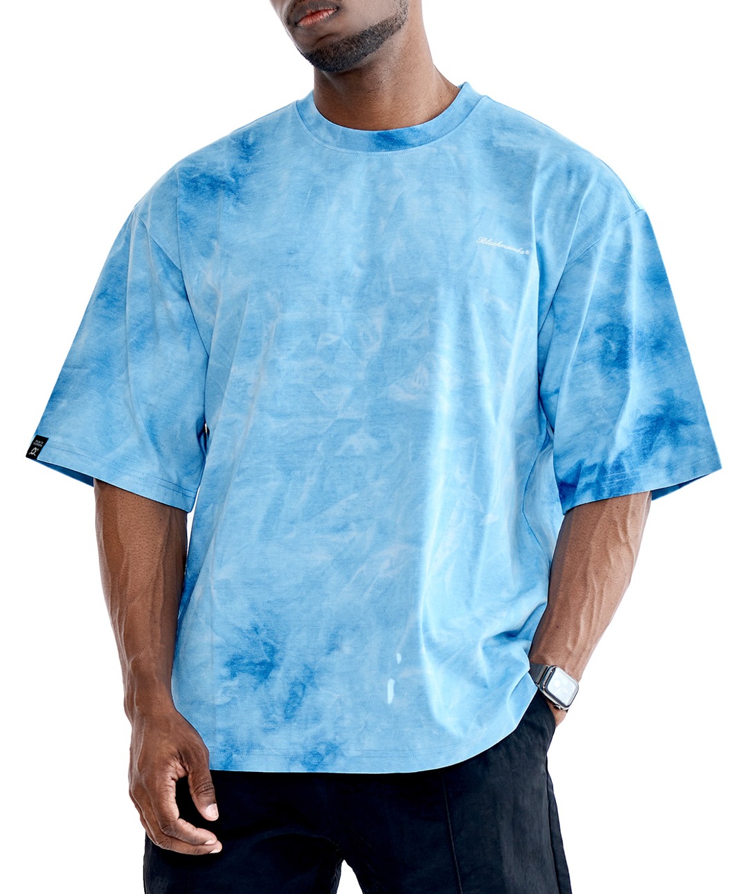 Beta Oversized Fit Short-Sleeved T-Shirt (Sky Blue)